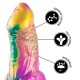 EPIC IRIS DILDO CON TESTaCULOS ARCOaRIS DE PLACER