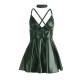 SUBBLIME 955434 VESTIDO CON TIRANTES DE CUERO VERDE S M