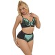 SUBBLIME 955557 CONJUNTO SUJETADOR CON CREMALLERA DE MALLA DE CHAROL VERDE S M