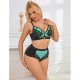 SUBBLIME 955557 CONJUNTO SUJETADOR CON CREMALLERA DE MALLA DE CHAROL VERDE S M