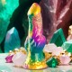 EPIC IRIS DILDO CON TESTaCULOS ARCOaRIS DE PLACER