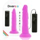DIVERSIA DILDO FLEXIBLE CON VIBRACION LILA 23 CM O 43 CM