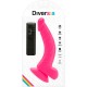 DIVERSIA DILDO FLEXIBLE CON VIBRACION ROSA 215 CM O 45 CM