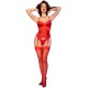 CHILIROSE CR 4845 CORSET Y MEDIAS ROJO S