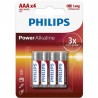 PHILIPS POWER ALKALINE PILA AAA LR03 BLISTER4