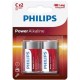PHILIPS POWER ALKALINE PILA C LR14 BLISTER2