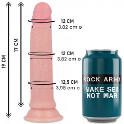 ROCKARMY - AVENGER DILDO REALÃSTICO LIQUID SILICONE 19 CM -O- 3.98 CM