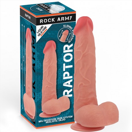 ROCKARMY RAPTOR DILDO REALISTA DUAL DENSITY LIQUID SILICONE 24 CM O 44 CM