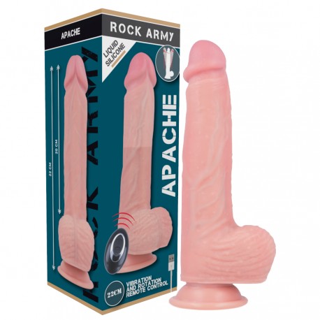 ROCKARMY APACHE VIBRADOR REALISTICO CONTROL REMOTO LIQUID SILICONE 205 CM O 462 CM