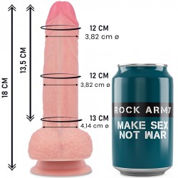 ROCKARMY - MUSTANG DILDO REALÃSTICO LIQUID SILICONE 18 CM -O- 4.14 CM