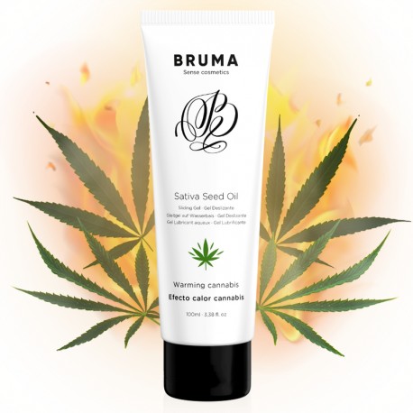 BRUMA GEL DESLIZANTE CON ACEITE DE SEMILLA EFECTO CALOR SABOR CANNABIS 100 ML