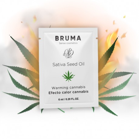 BRUMA 6 ML GEL DESLIZANTE CON ACEITE DE SEMILLA EFECTO CALOR SABOR CANNABIS