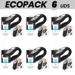 ECOPACK 6 UDS - BRILLY GLAM WE LOVE VIBRADOR PARA PAREJAS CONTROL REMOTO NEGRO