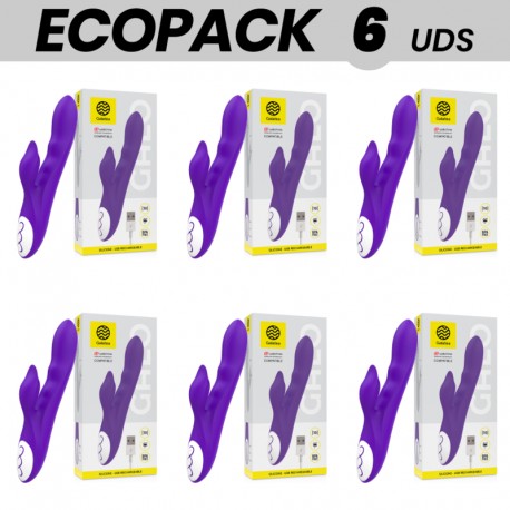 ECOPACK 6 UDS GALATEA GALO VIBRADOR LILA COMPATIBLE CON WATCHME WIRELESS TECHNOLOGY