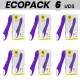 ECOPACK 6 UDS GALATEA DANTE VIBRADOR LILA COMPATIBLE CON WATCHME WIRELESS TECHNOLOGY
