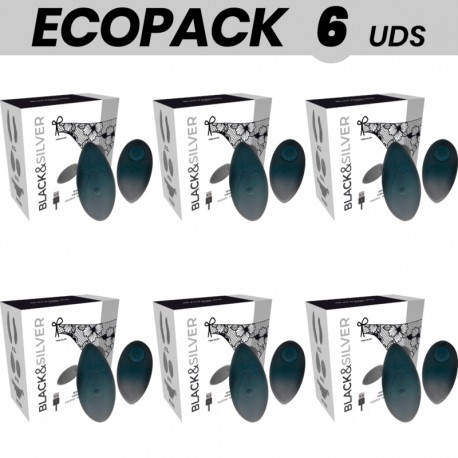 ECOPACK 6 UDS BLACKSILVER ZARA ESTIMULADOR CONTROL REMOTO