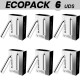 ECOPACK 6 UDS BLACKSILVER BALA MAGNETICA VIBRADORA KAILAN 2 SILVER