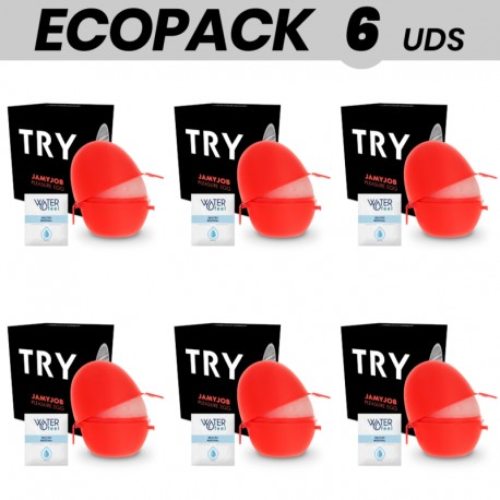 ECOPACK 6 UDS JAMYJOB HUEVO MASTURBADOR DISCRETO VERSION BLACK TRY