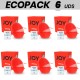 ECOPACK 6 UDS JAMYJOB HUEVO MASTURBADOR DISCRETO VERSION ROJO JOY