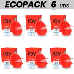 ECOPACK 6 UDS - JAMYJOB HUEVO MASTURBADOR DISCRETO VERSION ROJO JOY