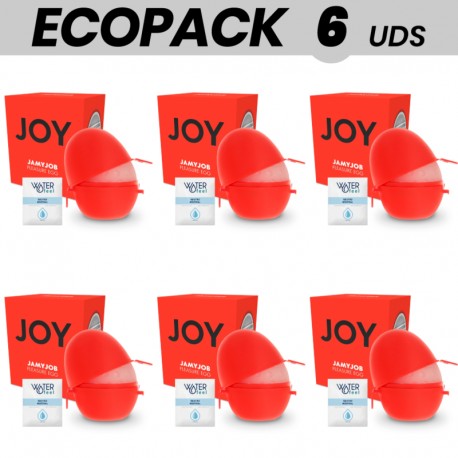 ECOPACK 6 UDS JAMYJOB HUEVO MASTURBADOR DISCRETO VERSION ROJO JOY