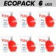 ECOPACK 6 UDS JAMYJOB HUEVO MASTURBADOR DISCRETO EDICION ROJO FUN