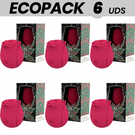 ECOPACK 6 UDS MIA ROSE ONDAS ESTIMULADORAS CLaTORIS POR ONDAS EDICIaN LIMITADA ROJO
