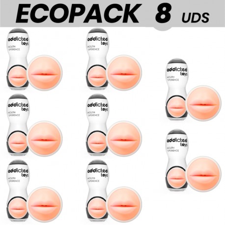 ECOPACK 8 UDS ADDICTED TOYS MASTURBADOR BOCA 20