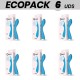 ECOPACK 6 UDS G SPOT GYLBERT VIBRADOR PUNTO G AZUL TURQUESA