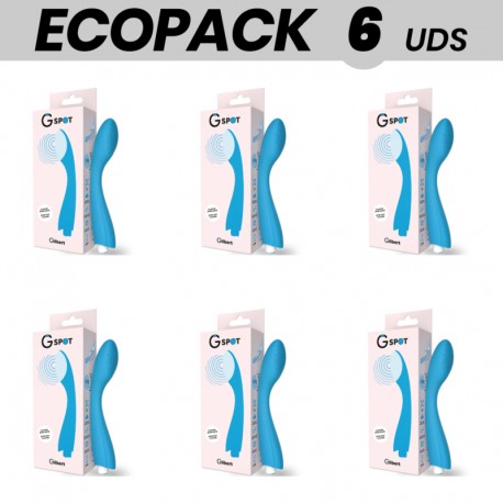 ECOPACK 6 UDS G SPOT GYLBERT VIBRADOR PUNTO G AZUL TURQUESA