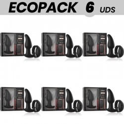 ECOPACK 6 UDS - ANBIGUO WATCHME CONTROL REMOTO PLUG ANAL VIBRADOR CON ROTACIÃN DE PERLAS AMADEUS