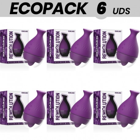 ECOPACK 6 UDS REWOLUTION REWOLINGO VIBRADOR CON LENGUA
