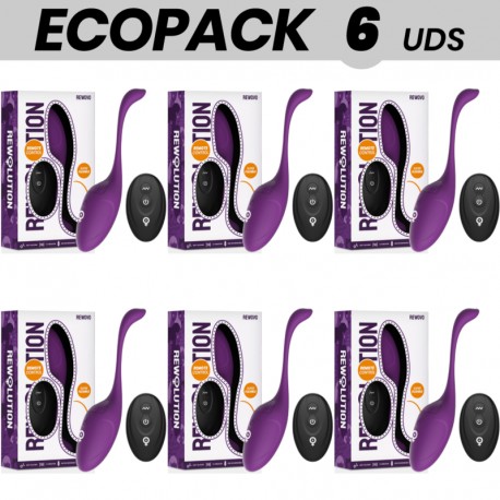 ECOPACK 6 UDS REWOLUTION REWOVO HUEVO VIBRADOR CONTROL REMOTO