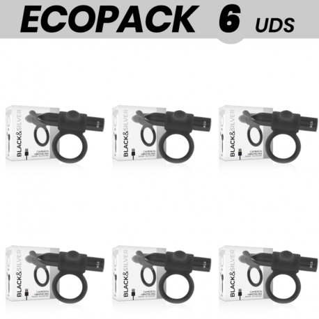 ECOPACK 6 UDS BLACKSILVER CAMERON ANILLO RECARGABLE NEGRO