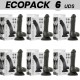 ECOPACK 6 UDS COCK MILLER SILICONA DENSITY COCKSIL ARTICULABLE NEGRO 13 CM