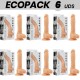 ECOPACK 6 UDS COCK MILLER SILICONA DENSITY COCKSIL ARTICULABLE 18 CM