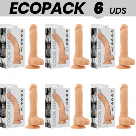 ECOPACK 6 UDS COCK MILLER SILICONA DENSITY COCKSIL ARTICULABLE 18 CM