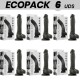 ECOPACK 6 UDS COCK MILLER SILICONA DENSITY COCKSIL ARTICULABLE NEGRO 18 CM