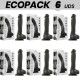 ECOPACK 6 UDS COCK MILLER SILICONA DENSITY COCKSIL ARTICULABLE NEGRO 195 CM