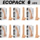 ECOPACK 6 UDS COCK MILLER SILICONA DENSITY ARTICULABLE COCKSIL 24 CM