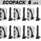 ECOPACK 6 UDS COCK MILLER SILICONA DENSITY COCKSIL ARTICULABLE NEGRO 24 CM