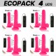 ECOPACK 6 UDS DIVERSIA DILDO FLEXIBLE CON VIBRACION ROSA 205 CM O 42 CM