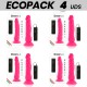 ECOPACK 6 UDS DIVERSIA DILDO FLEXIBLE CON VIBRACION ROSA 21 CM O 49 CM