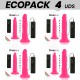 ECOPACK 6 UDS DIVERSIA DILDO FLEXIBLE CON VIBRACION ROSA 23 CM O 43 CM