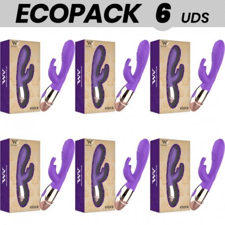 ECOPACK 6 UDS WOMANVIBE VIORA VIBRADOR RECARGABLE SILICONA