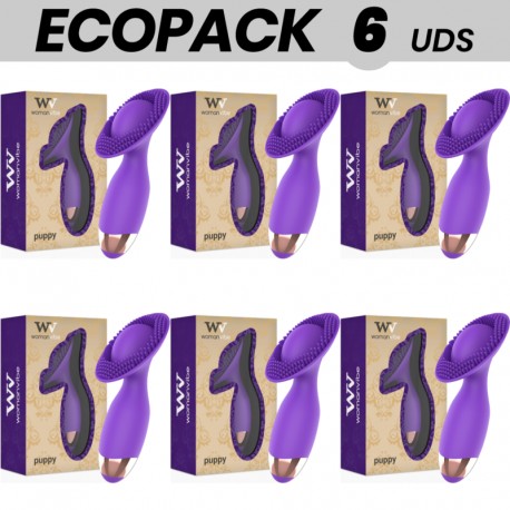 ECOPACK 6 UDS WOMANVIBE PUPPY ESTIMULADOR RECARGABLE SILICONA