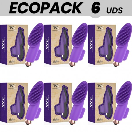 ECOPACK 6 UDS WOMANVIBE AISHA DEDAL ESTIMULADOR SILICONA