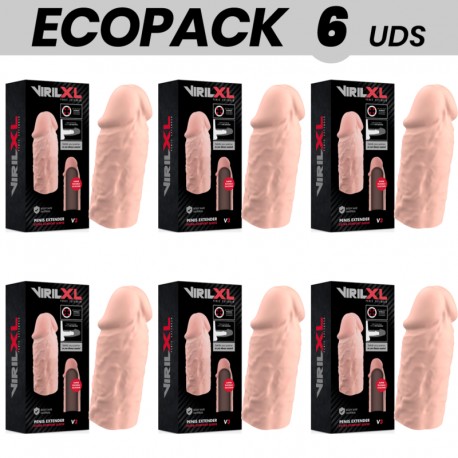 ECOPACK 6 UDS VIRILXL EXTENSION DE PENE LIQUID SILICONE V3 NATURAL