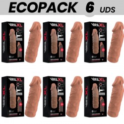 ECOPACK 6 UDS - VIRILXL EXTENSION DE PENE LIQUID SILICONE V5 MARRON