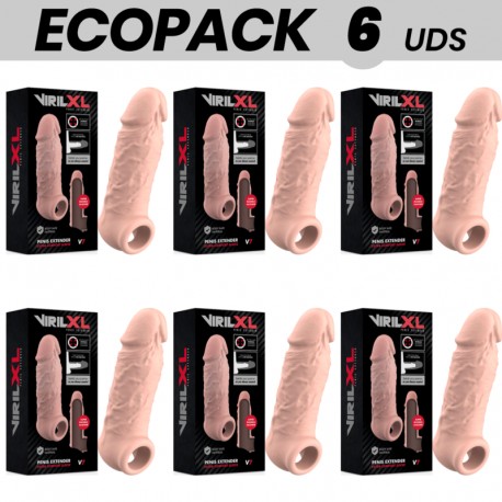 ECOPACK 6 UDS VIRILXL EXTENSION DE PENE LIQUID SILICONE V7 NATURAL